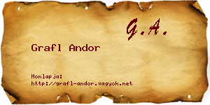 Grafl Andor névjegykártya